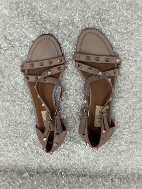 Valentino Garavani Rockstud Flat Sandals Size 36.5